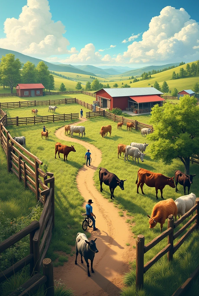 Create an advertisement mentioning fencing work, pastures, Corrales , and everything related to infrastructure in livestock farming