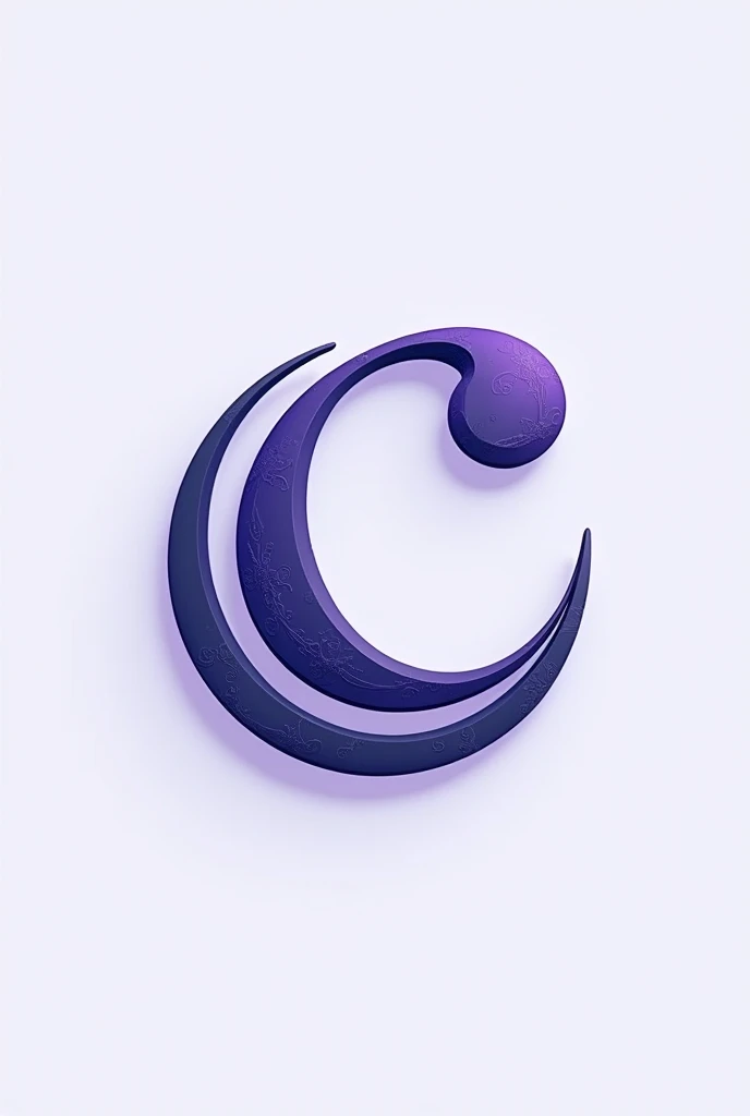 a logo with the letter C in indigo or light purple I want the letter to be stylized I want a ring surrounding the letter as if it were the ring of Saturn

