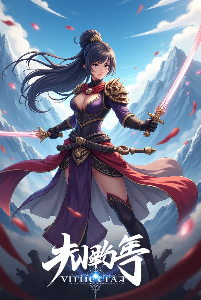 Fait moi une images qui va servire pour licone dun jeux roblox je veut que tu fasse sun jin wo qui tien 2 dagues et je veut le nom du jeux écrit soigneusement le nom c'est "Anime Valhalla"