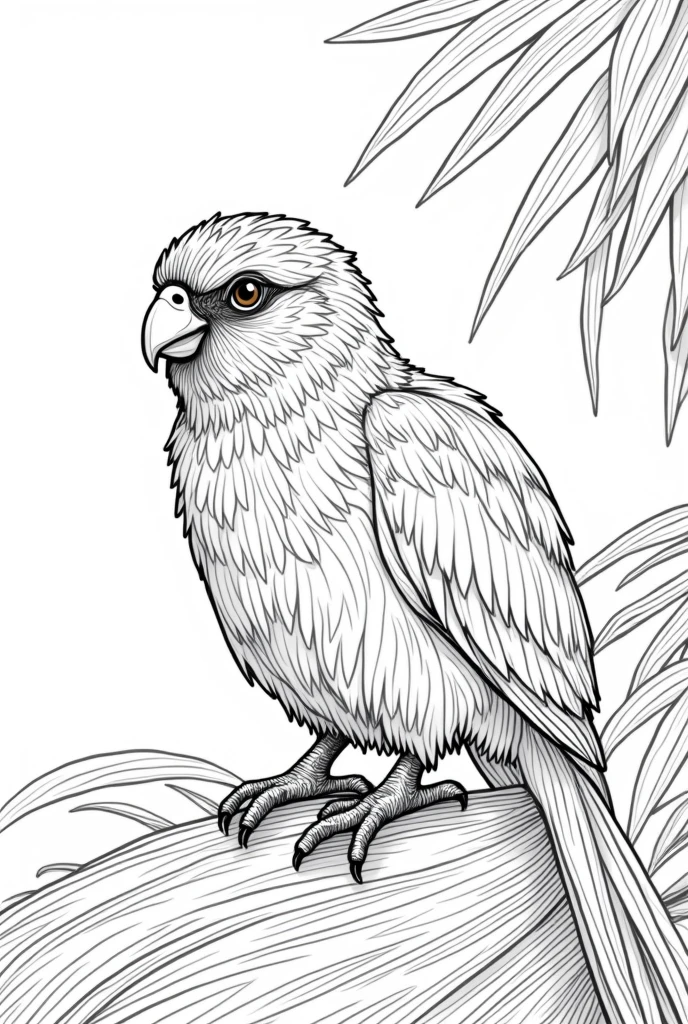 Generate a series of black-and-white illustrations suitable for coloring books, featuring animals of the Amazon rainforest. Each image should be highly detailed with clean, bold lines and should focus on a different Amazonian animal. The illustrations should include: