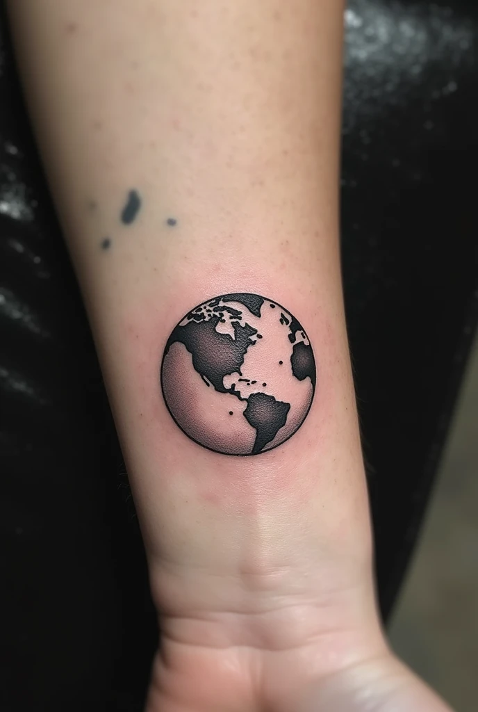 Very small tattoo template on the theme of world domination for the outer area of the wrist, much smaller and with a globe without background, more dynamic, even smaller, more exercise, more unusual, with shades, more fight, victory