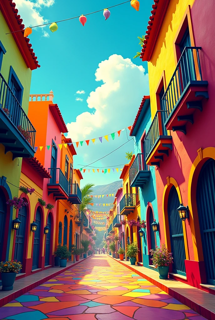 A happy samba background, for a presentation without humans or animals. Without human beings, without vegetation