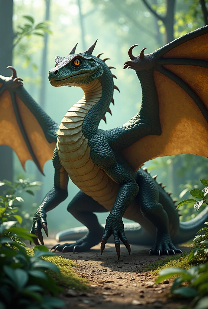 What if anaconda mix with Comodo dragon will look like add wings
