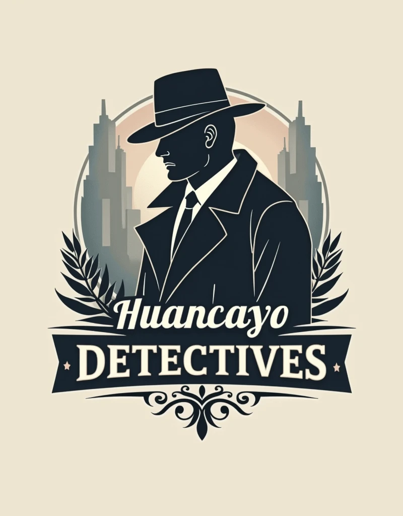 a logo of a private detective agency of the company "Huancayo Detectives" formal