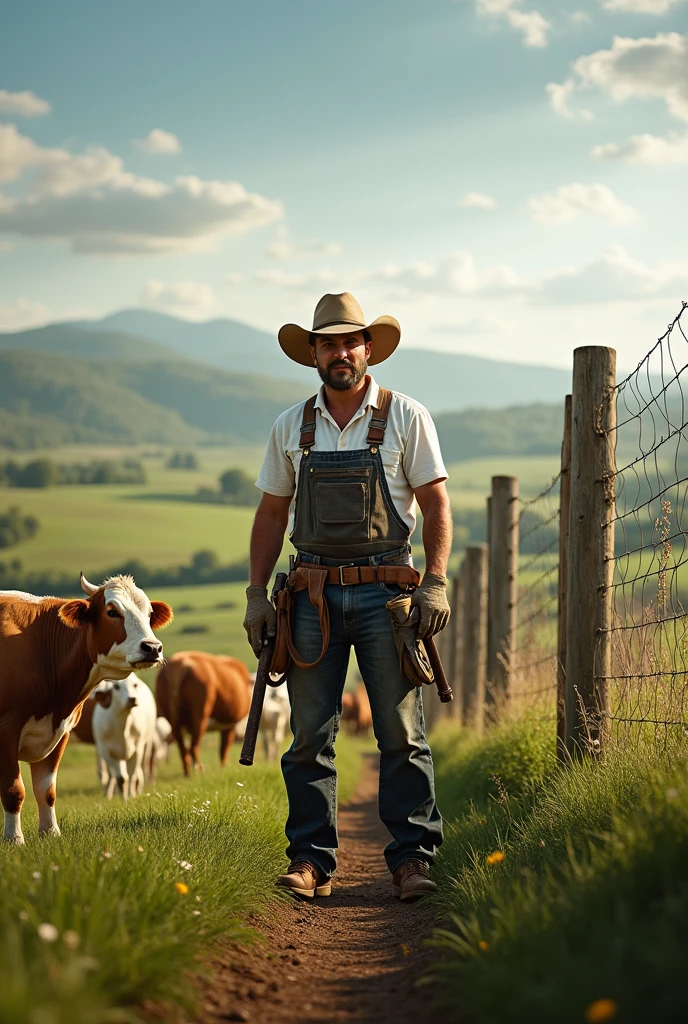 Advertising for fencing work in livestock farming