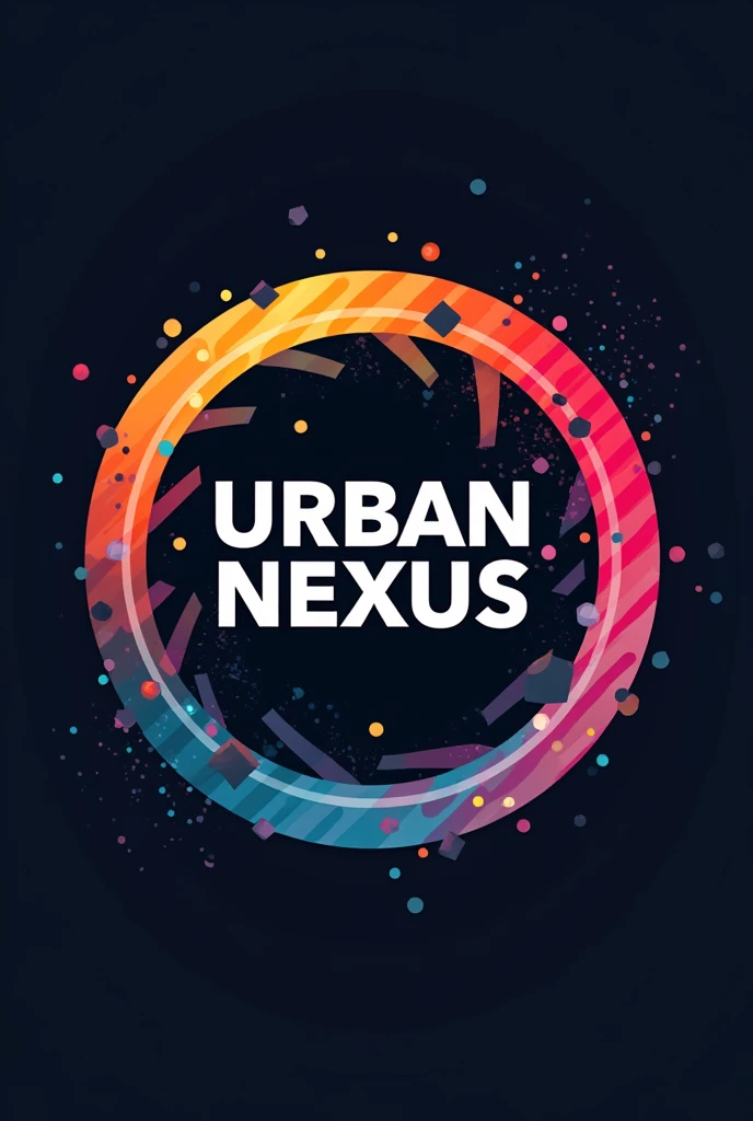 I need a logo for a clothing store, se llama Urban Nexus, that has easy to remember colors, that it is round, urban style and the name of the store appears