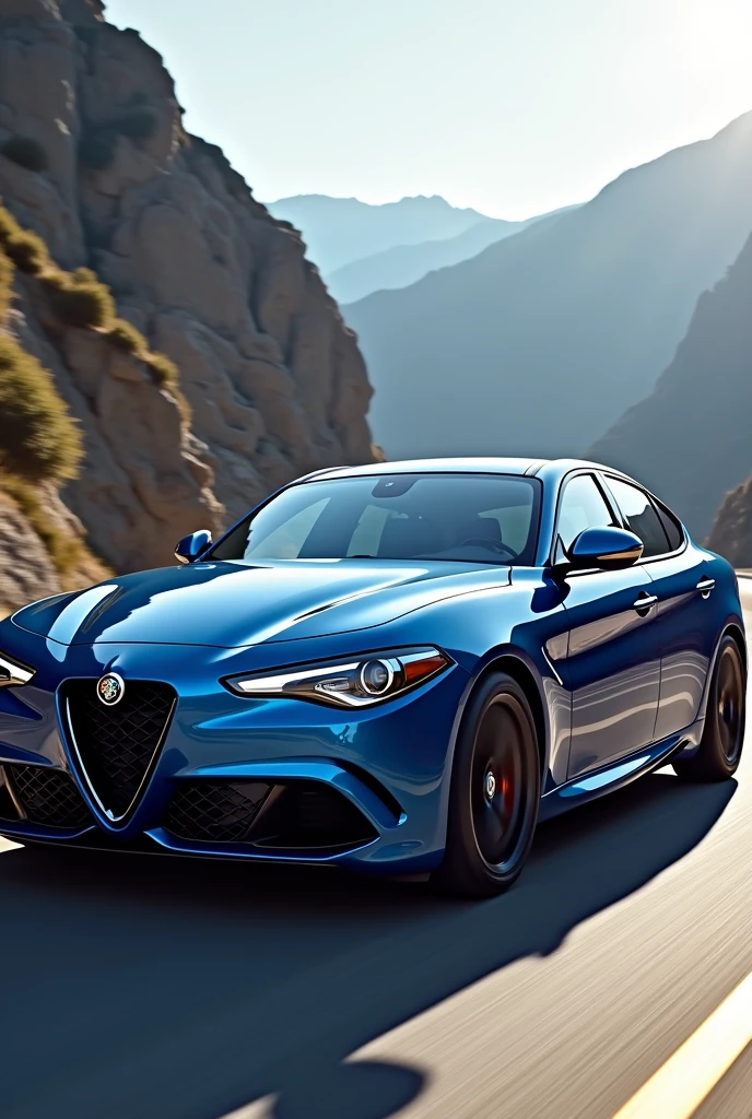 Alfa romeo giulietta, blu, sportiva, 