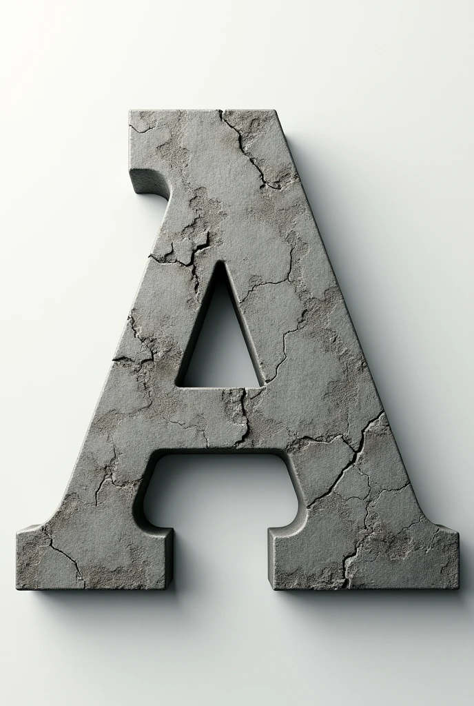 Letter A with the appearance of a concrete track