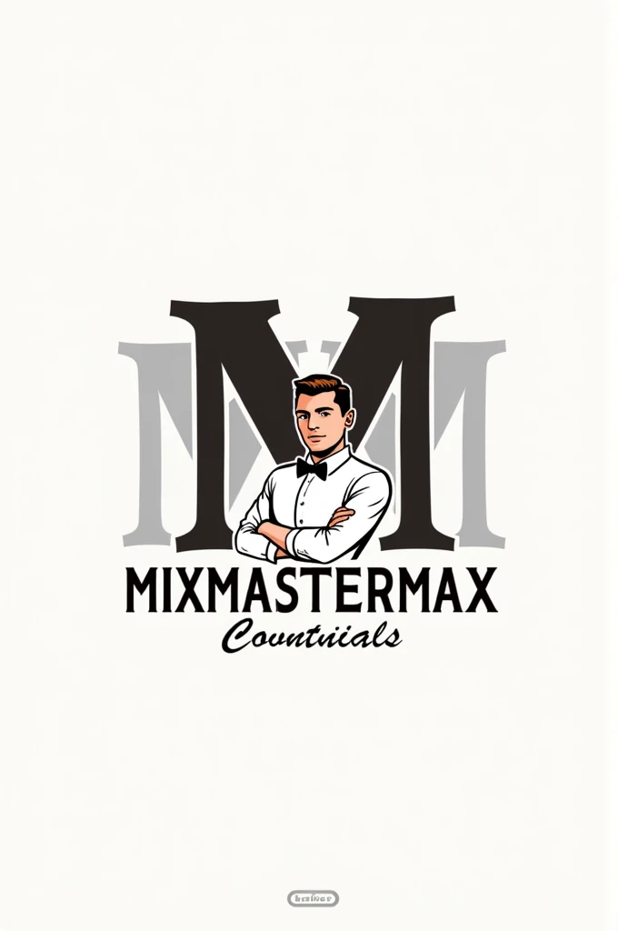Create a logo with 3 M that means MixMasterMax logo for tiktok that talks about a cocktail and bartender business for events or private parties