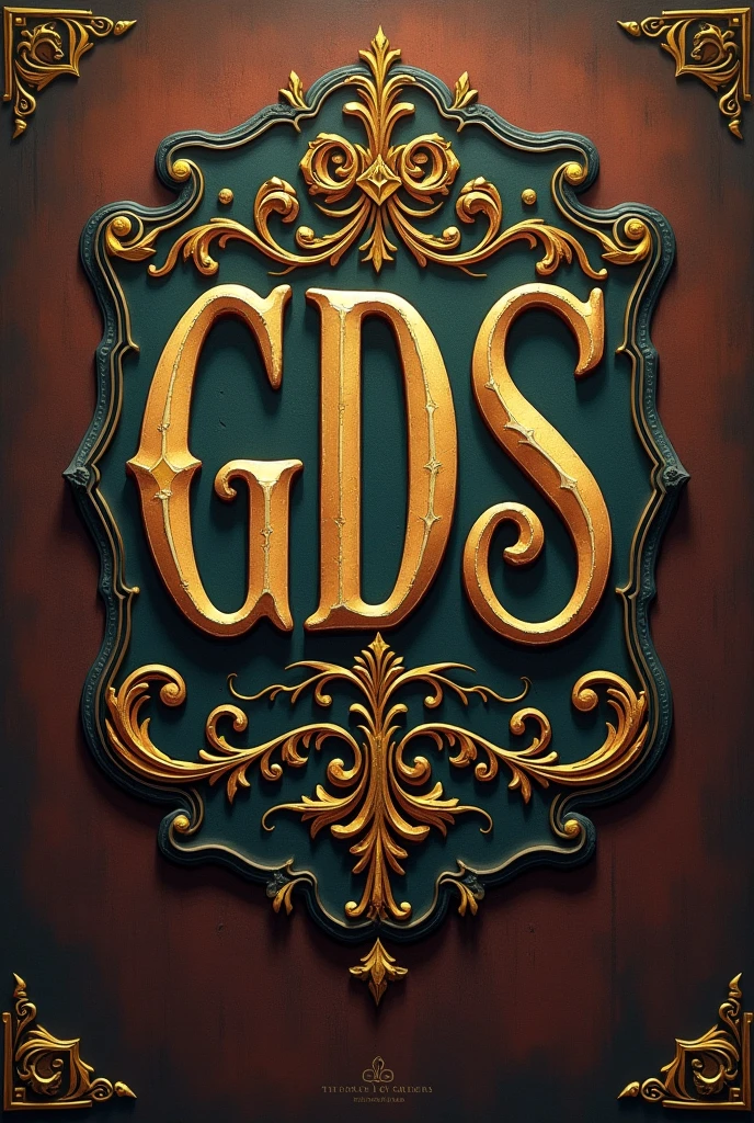 Generate an image of an old style logo with the name unique items for a rare items store that has the initials gds  