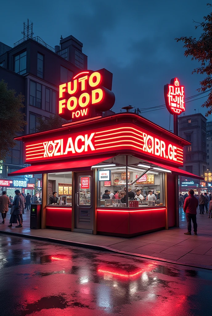 Fast food beautifull stall with led in USA Style