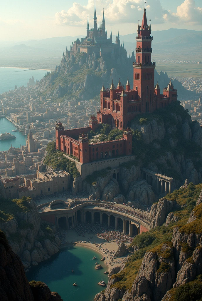 King's landing city Arial view, Including red keep, dragonpit