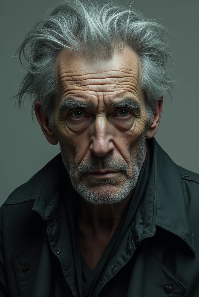 Gray hair, piercing, downer