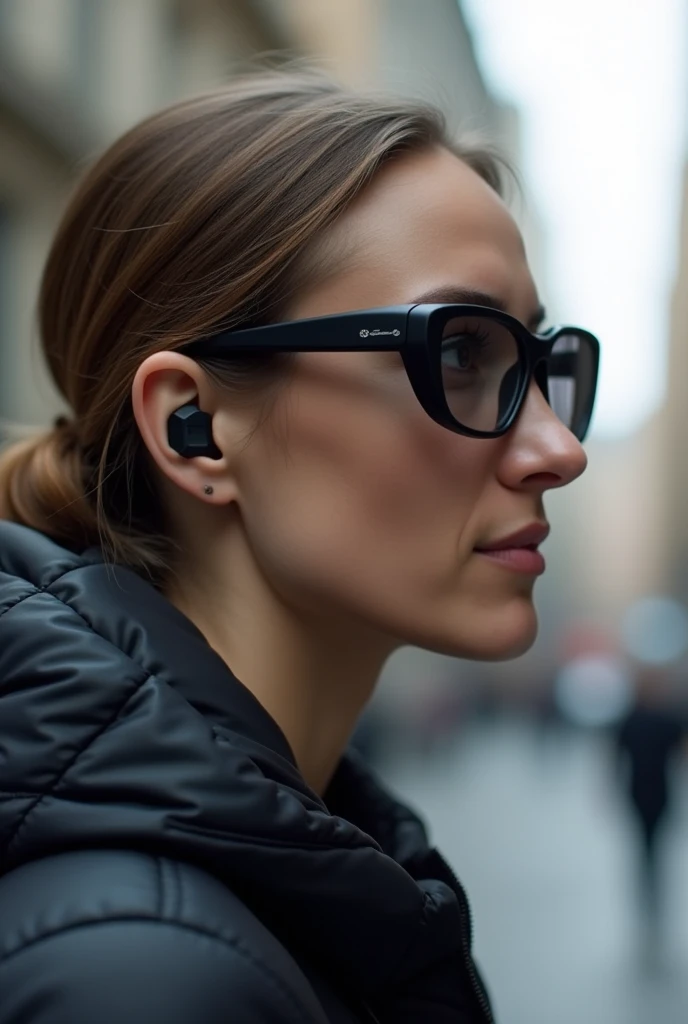 I need glasses that serve as a location device for blind people with included headphones, but the headphones are almost invisible.