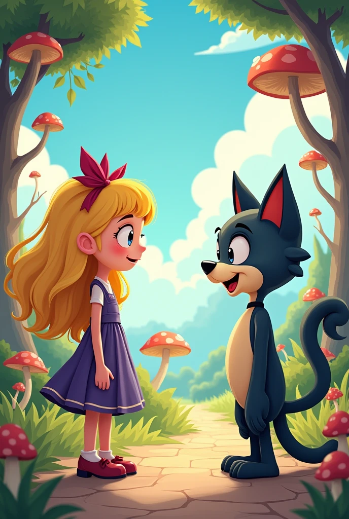 Cartoon with text:
Alice fala para o catboy: could you tell me, Por favor, which path should I follow?
O catboy Responde: It really depends on where you want to go Alice: I don't really care where...
catboy: so it doesn't matter which way you walk