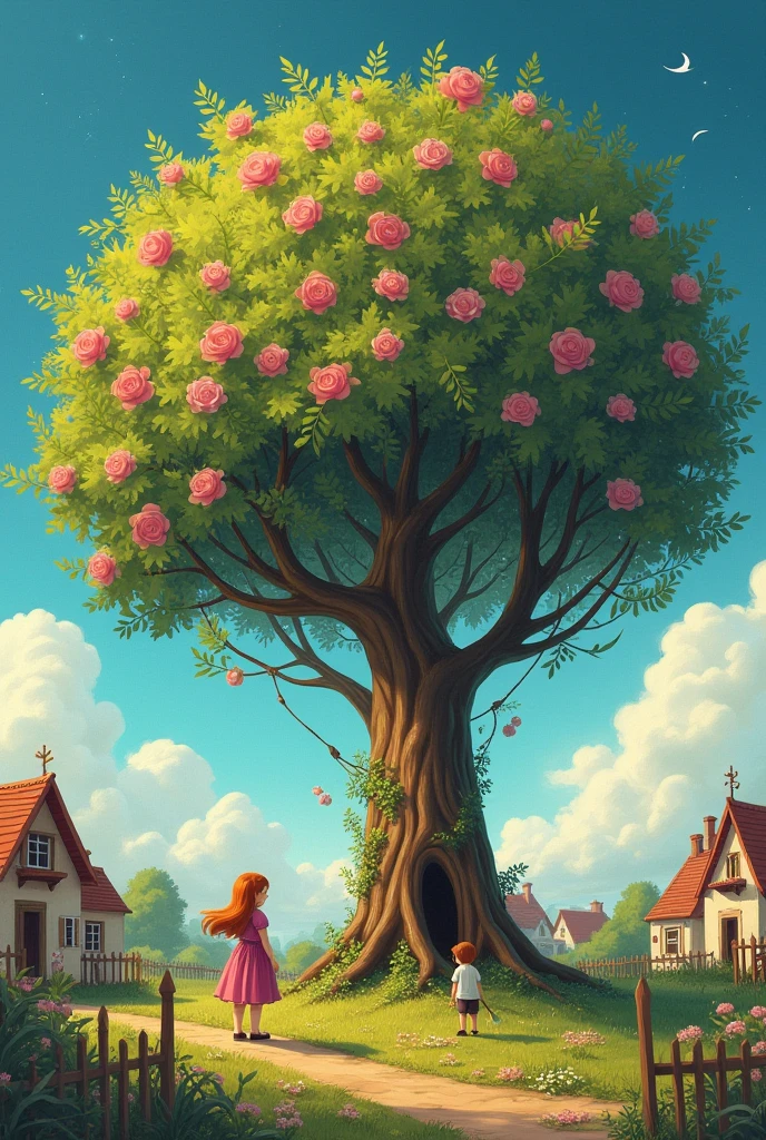 Sofia agreed and promised to tell the tree a different dream every day.. In return, The tree protected the dreams of all the children in the village. Since then, Every time someone dreamed something beautiful, The tree was blooming with brightly colored leaves, reminding everyone that dreams have a magical power.