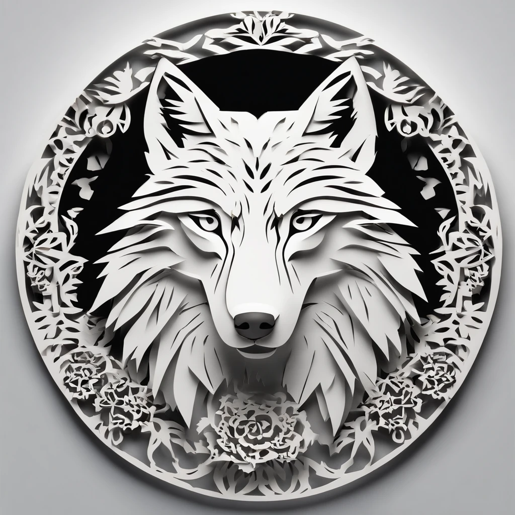 Wolf logo art