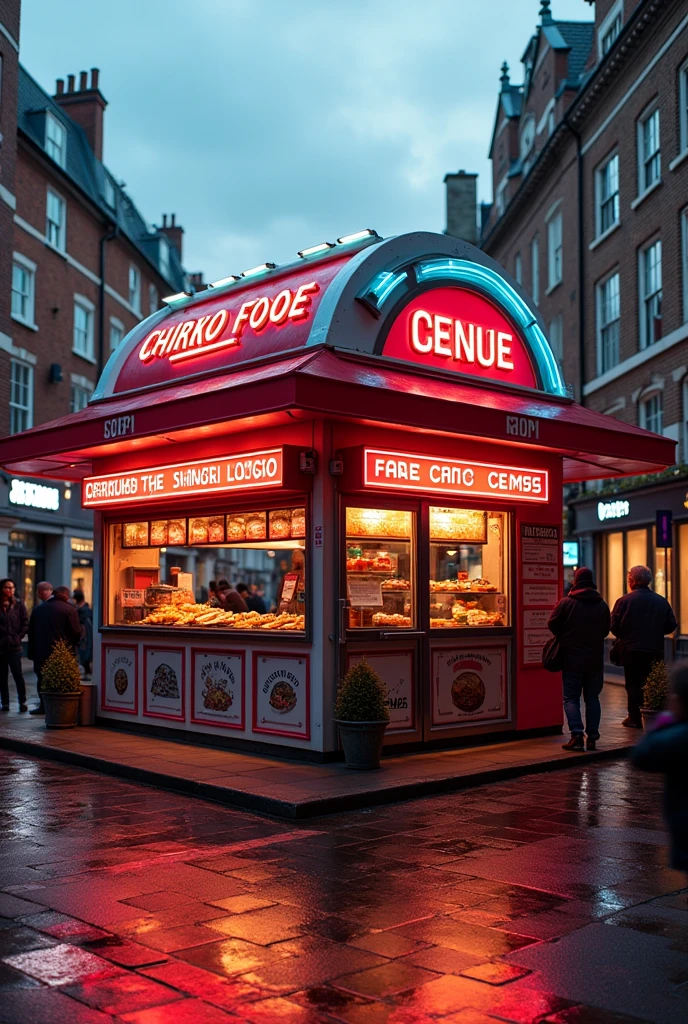 Fast food beautifull stall with led in UK Style