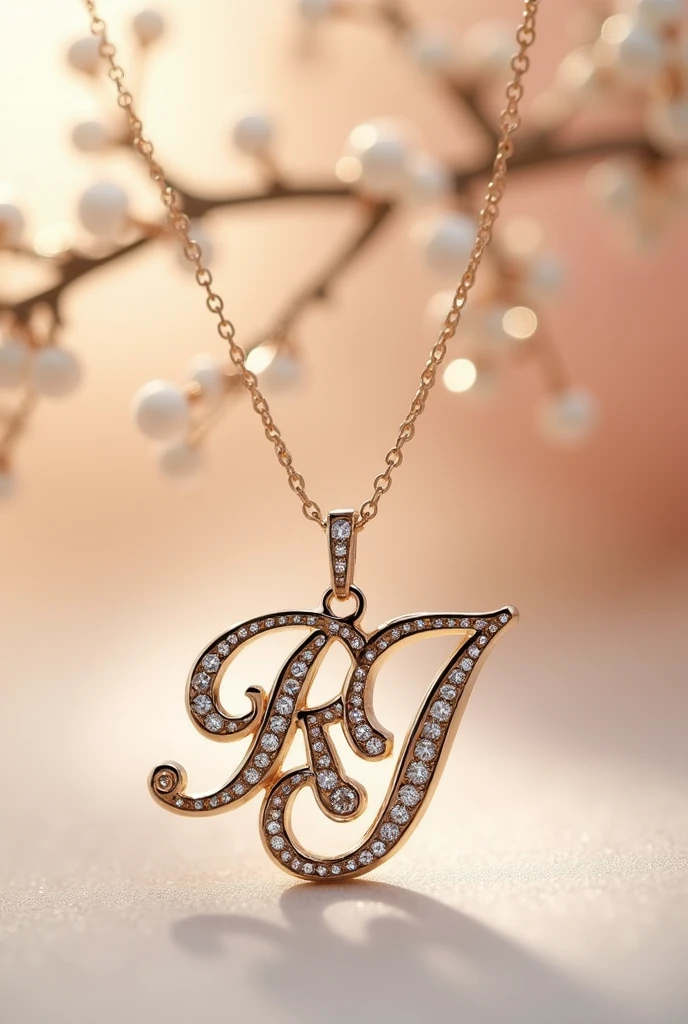 A super cute pendant with the initials R and J for your girlfriend, just the letters