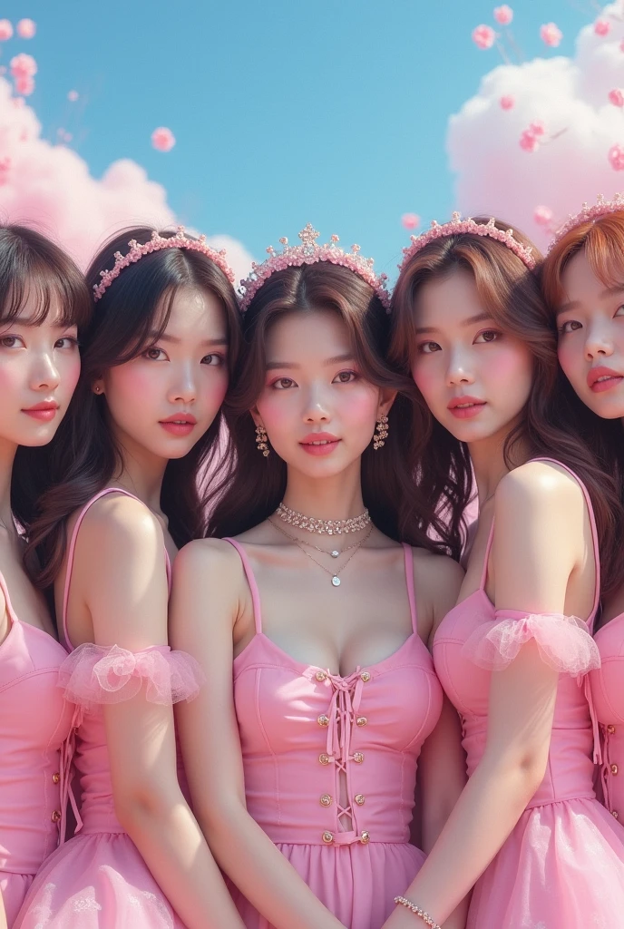 K-pop girl group five 5 members kpop girl group five 5 unique sweet concept rare
