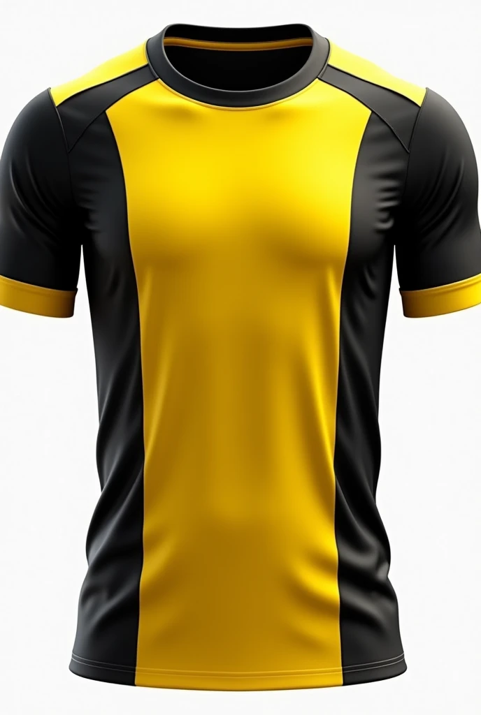  Lycra soccer shirt in black and yellow