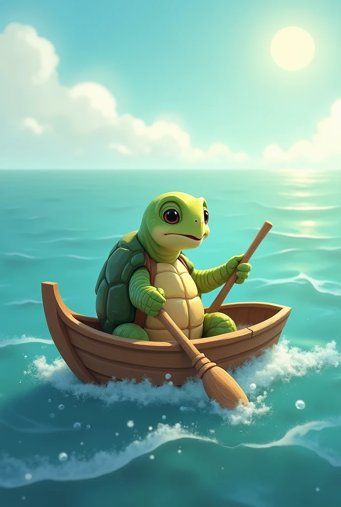 Turtle on a dinghy
