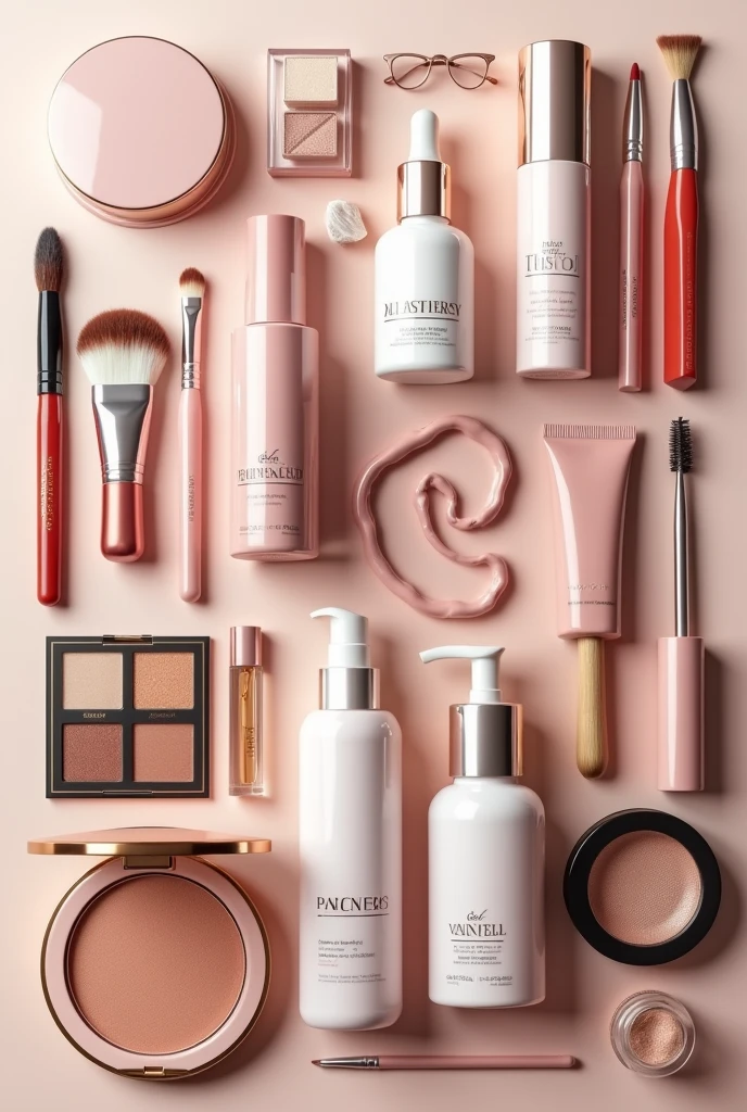 Cover photo of Cosmetics items organised serially 