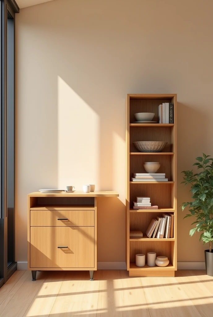 wooden furniture, a wooden file cabinet and table, file cabinet design for a teacher, art design table, portable table and cabinet, table, organitation, beautiful, modern, realistic, art