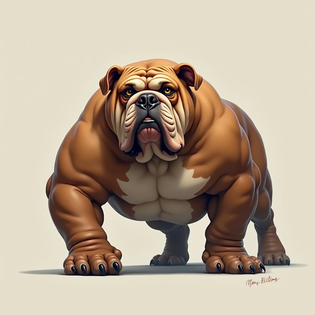Bulldog agresive normal size