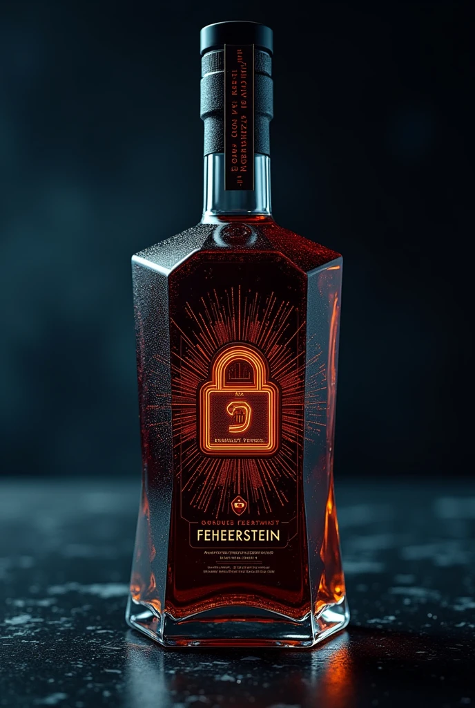 Generate a bottle print for me, which resembles a Schierker Feuerstein and has to do with IT security