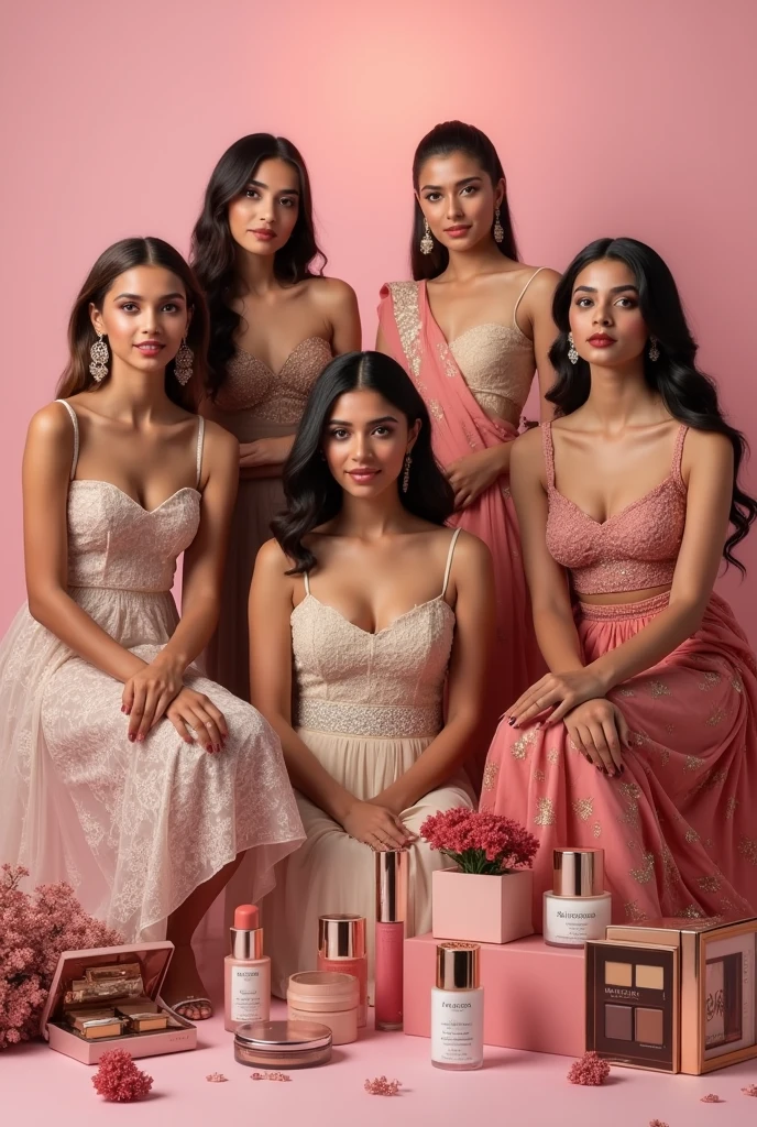 Facebook Cover photo of Cosmetics items and ladies dresses like Saree and gown organised