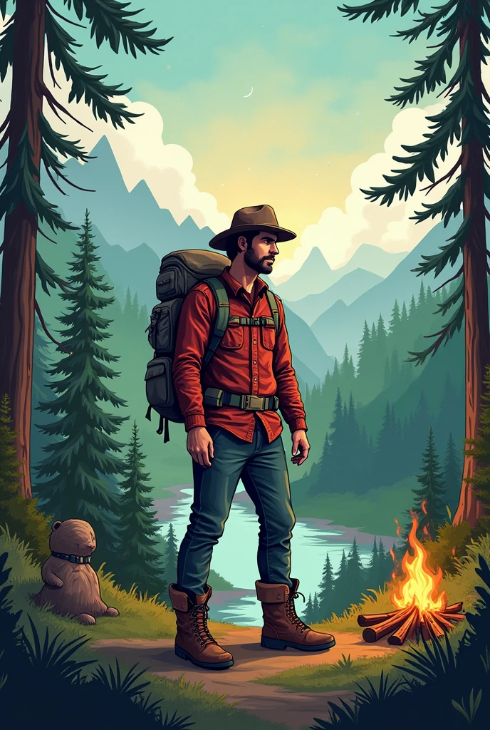 Facebook ads camping banner for Fiverr