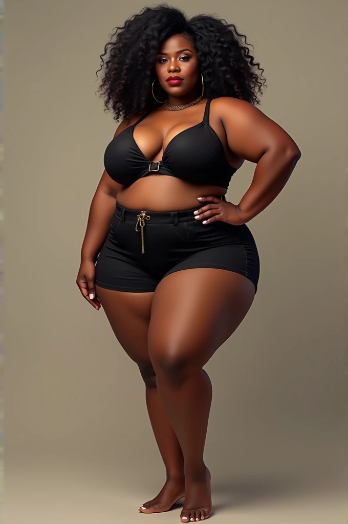 40 year old black woman with big breast in tight mini skirt and a bra 