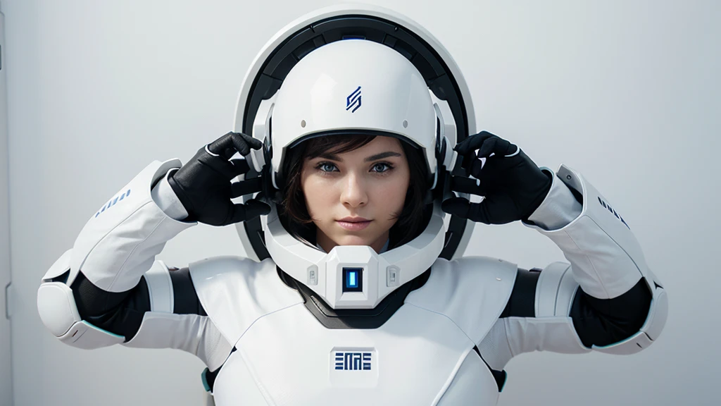 Futuristic white video game,Solid color white background