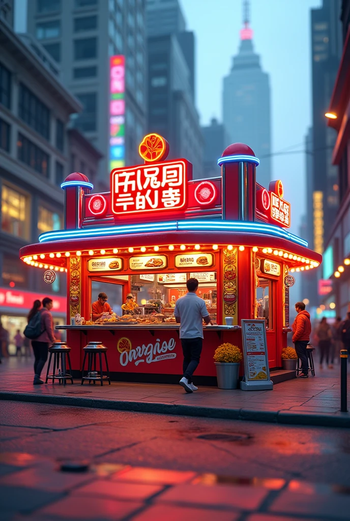 Fast food beautifull stall in american style