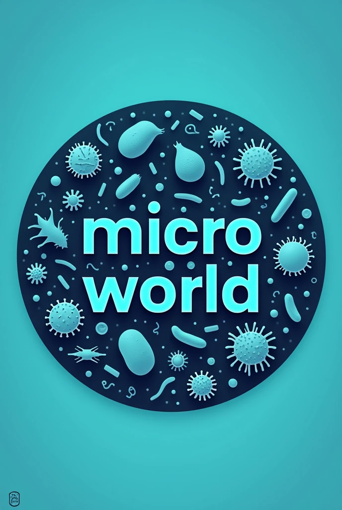 Logo with name "MICRO WORLD". A platform for studying bacteria, viruses and protozoa.