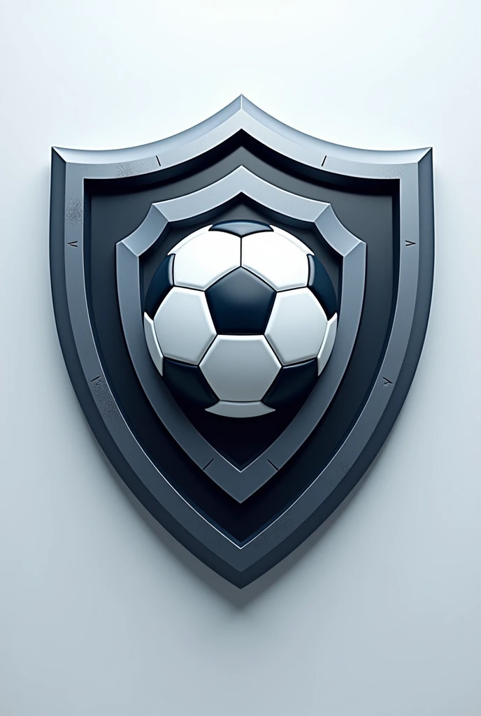 modern soccer football shield with the name 35 f.c. that has a soccer ball and its interior contains telecommunications antennas