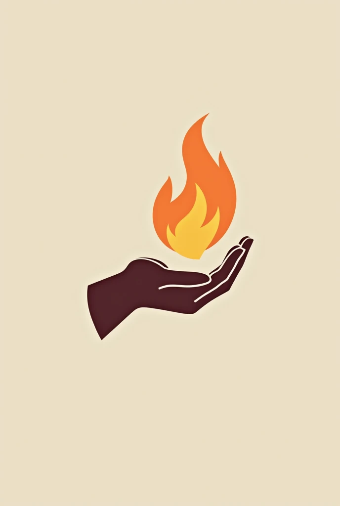 A hand on its side from which a spark of fire comes out. In the format of a logo but in a fairly simple way