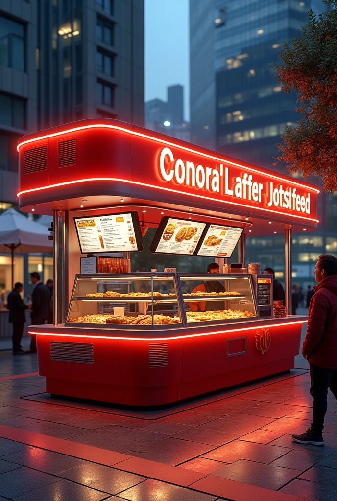 Fast food beautifull stall with lcd board in american style