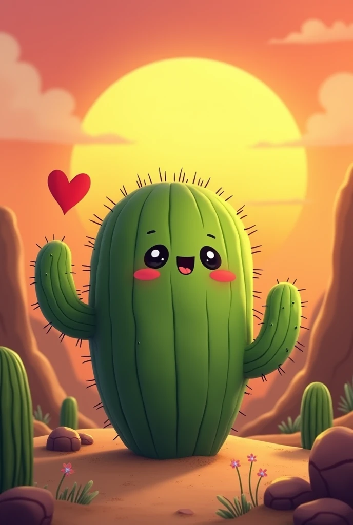 
A cactus in love