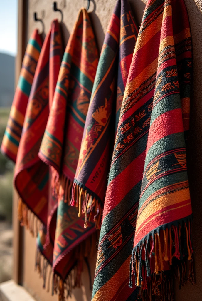 Show me images of aguayos in warm tones