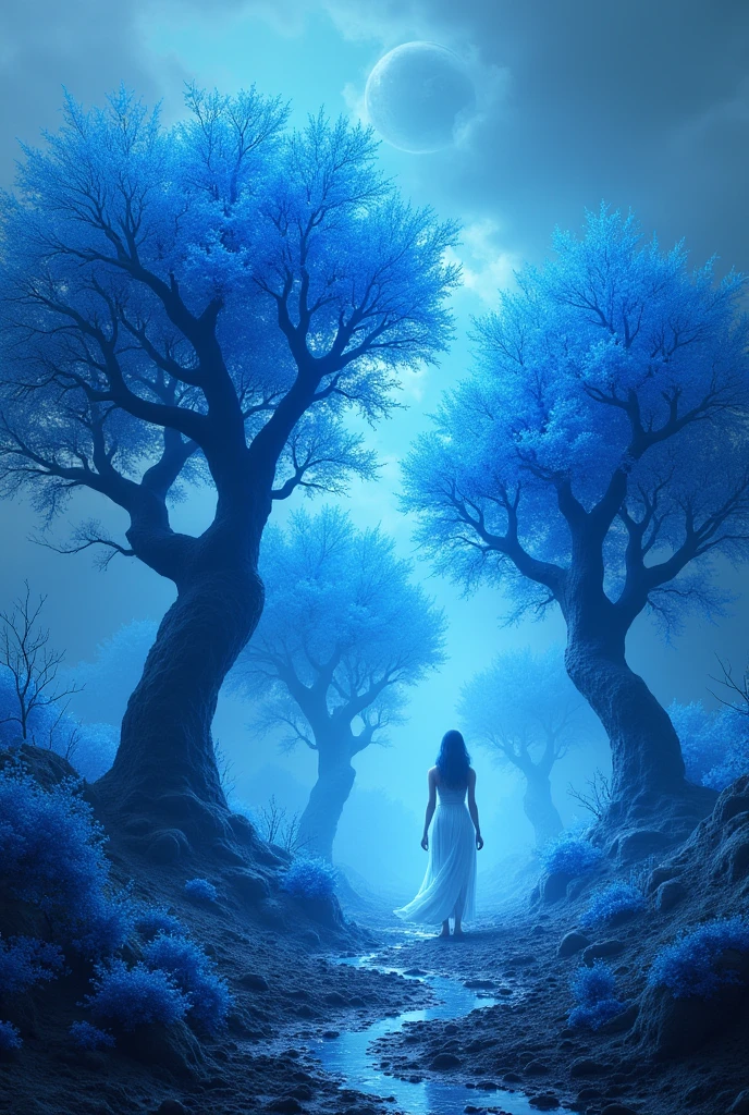 Blue trees
