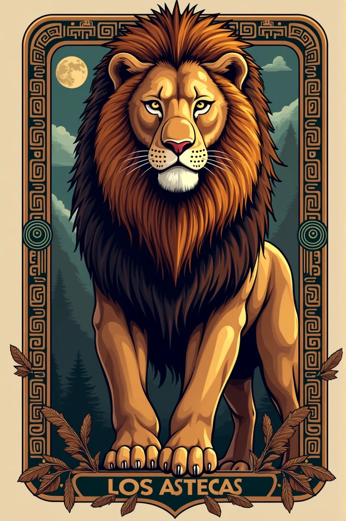 Lion logo, with letter Los Astecas