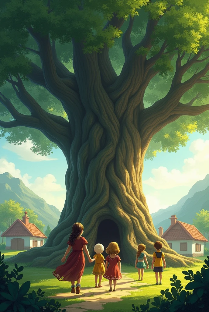 The tree protecting Sofia and other children of the town with its magical power