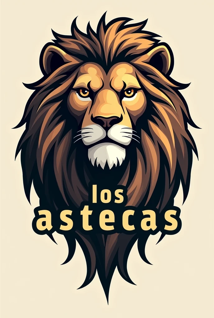 Lion, logo, with letters ``Los Astecas’’