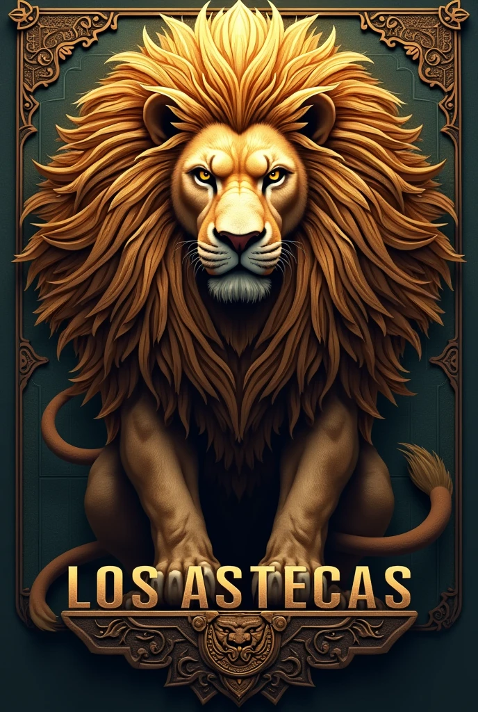 Lion logo, with letters ``Los Astecas’’