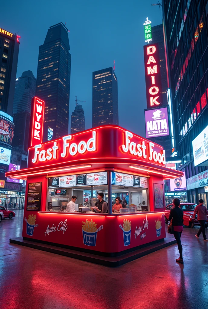 Fast food beautifull stall with lcd in USA style