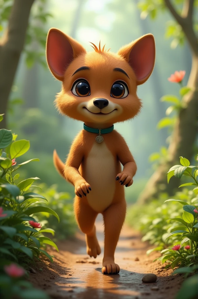 A dog named Juan walks on 2 legs
