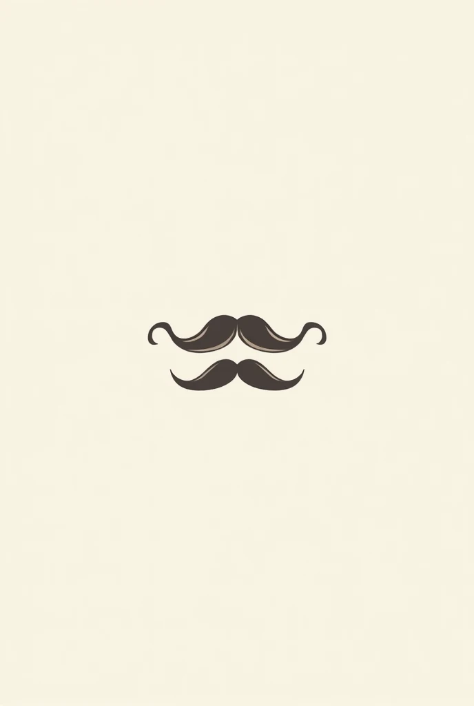A sleek and modern logo for a shirt service business, designed in a “MUSTACHE” style with a light background. The logo features a Portuguese style mustache, both with a touch of elegance, creating a stylish and visually appealing design. The overall impression of the logo is clean, professional and inviting, perfect for attracting customers to your shirt business.