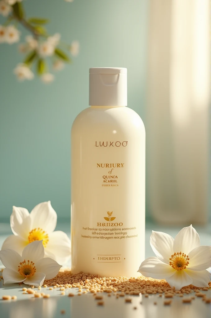 A shampoo that has quinoa, Acai oil and jasmine scent